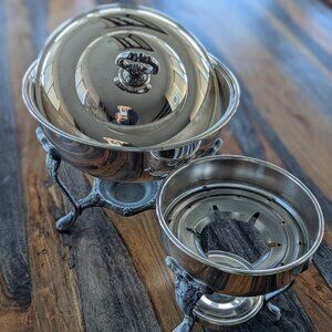 Two Silverplated Chafing Dishes.